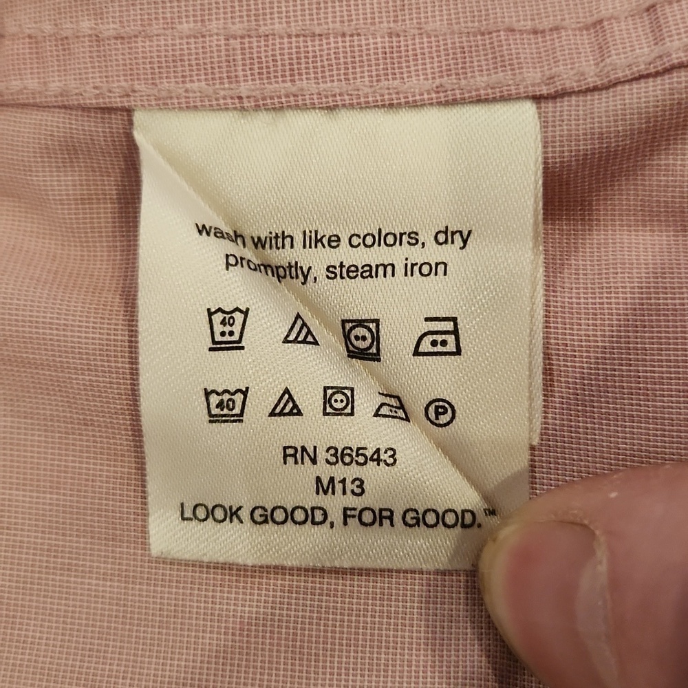 3/$20 Kenneth Cole Reaction Pink Button-Up Dress Shirt - Picture 10 of 11